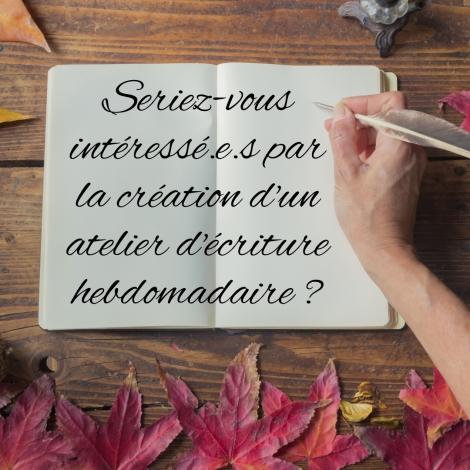 Seriez-vous intéressé par la création d'un atelier d'écriture hebdomadaire ?