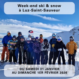 Week-end ski et snow à Luz-Saint-Sauveur / 31 janvier et 1er février 2026
